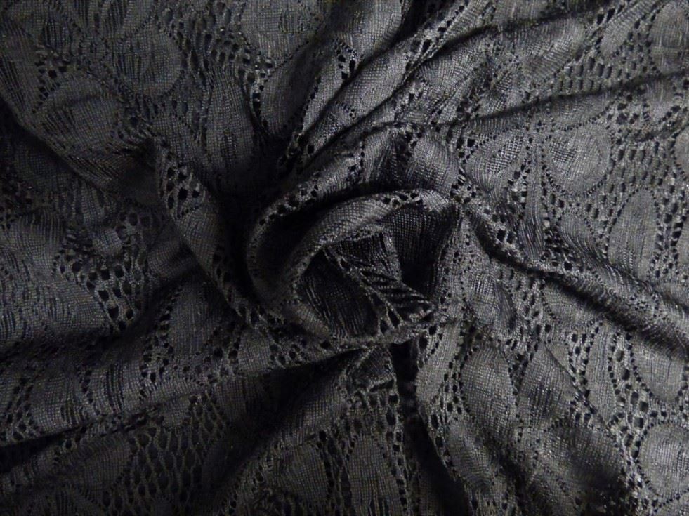Lady Mcelroy Black Stretch Lace Fabric