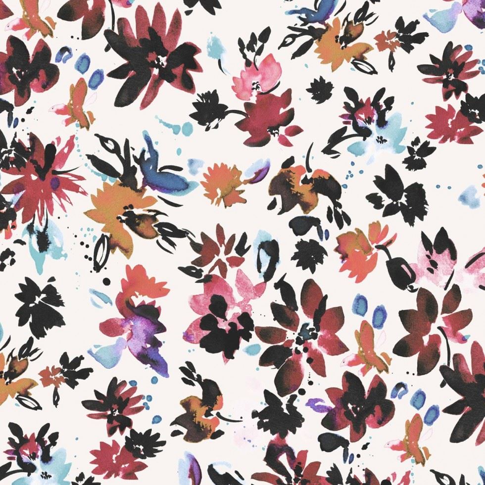 Dashwood Studio Ivory Flourish Cotton Lawn Fabric