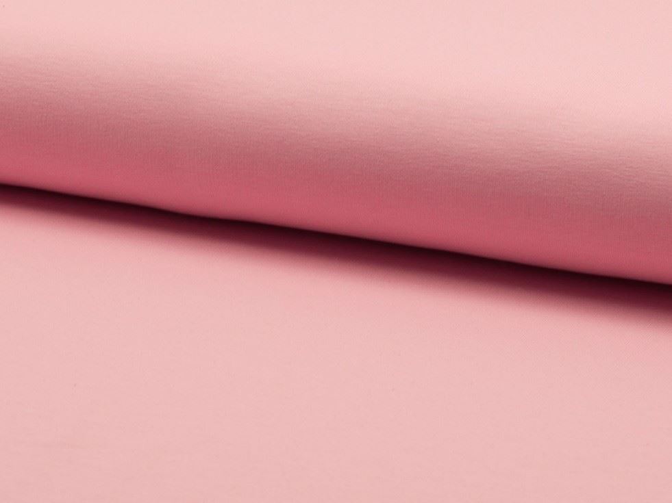 Rose Pink Deadstock Loop Back French Terry Stretch Knit Fabric