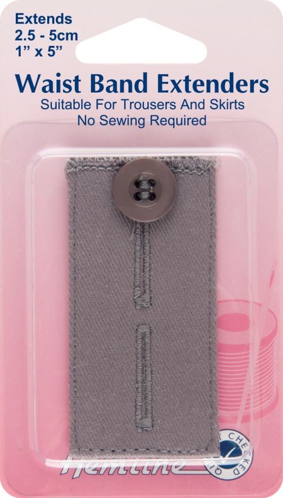 Hemline Light Grey Waistband Extender Buttons