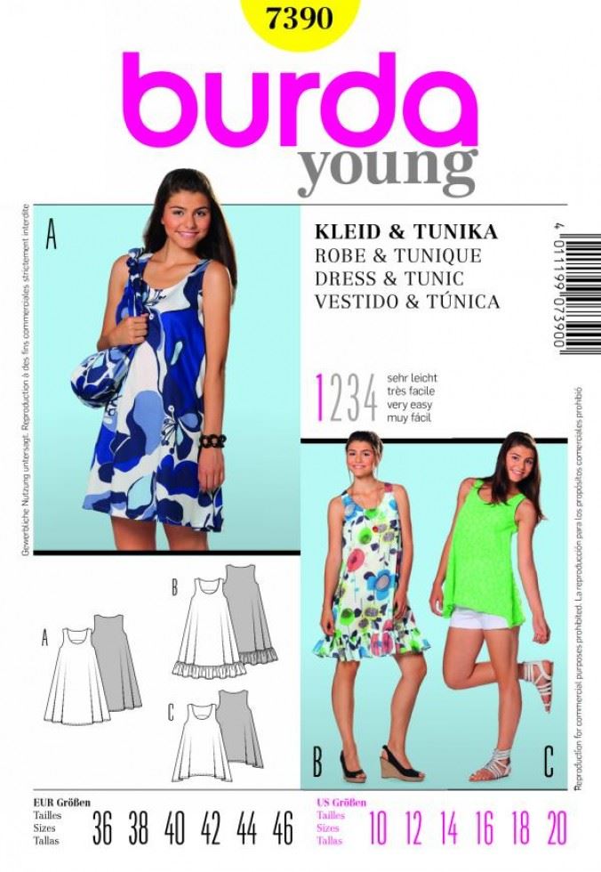 Burda Paper Sewing Pattern 7390
 
