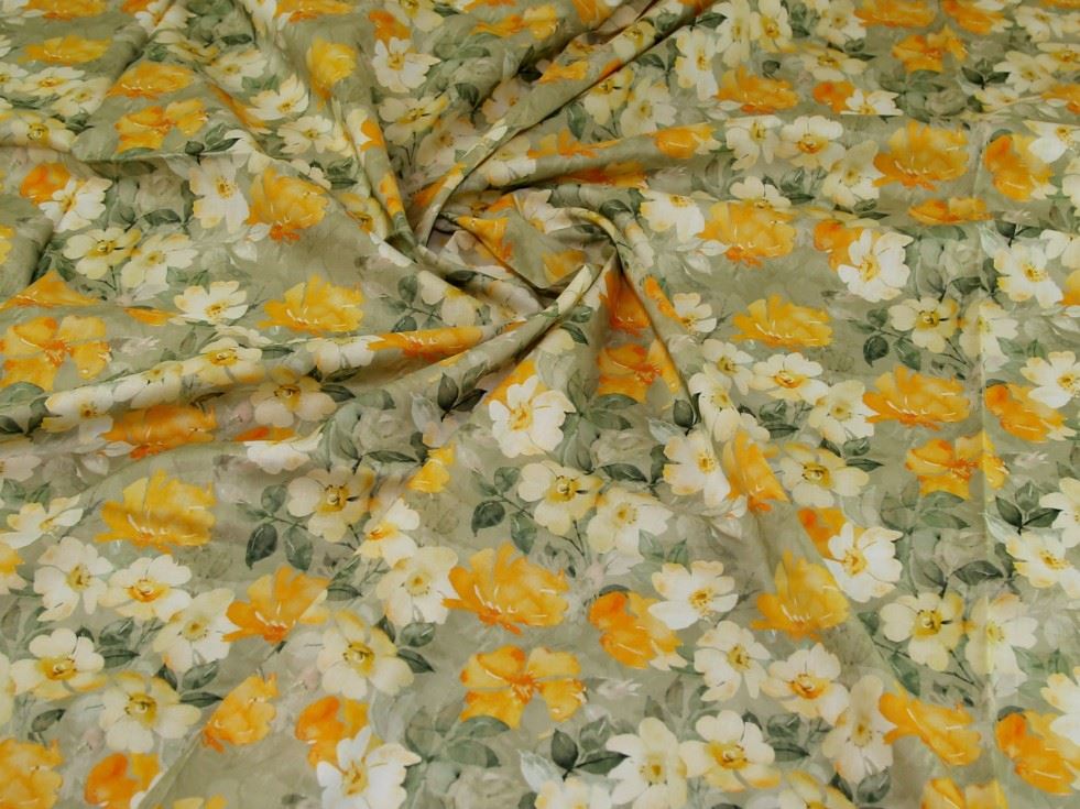 John Louden Yellow Cotton Lawn Fabric