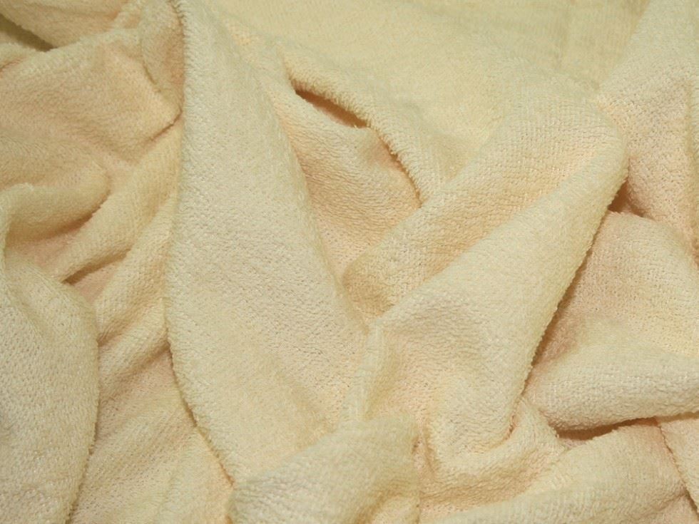 Cream Deadstock Cotton Towelling Fabric