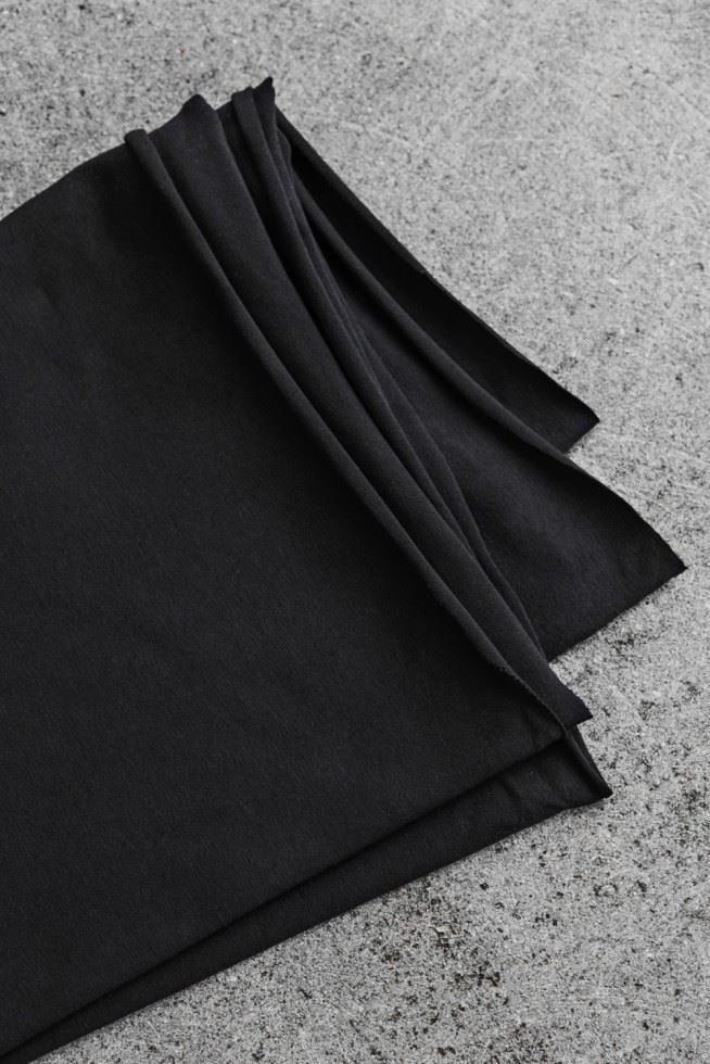 Mind The Maker Black Cotton Single Jersey Stretch Knit Fabric