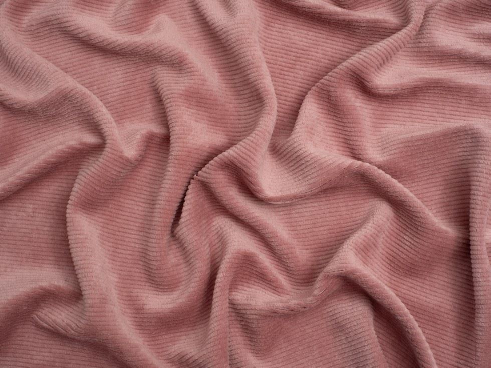 Minerva Core Range 8 Wale Velour Rib Stretch Knit Cord Fabric Lavender