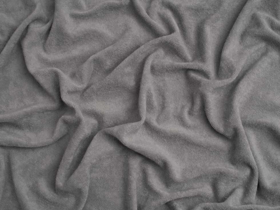 Minerva Core Range One Sided Cotton Towelling Fabric Grey