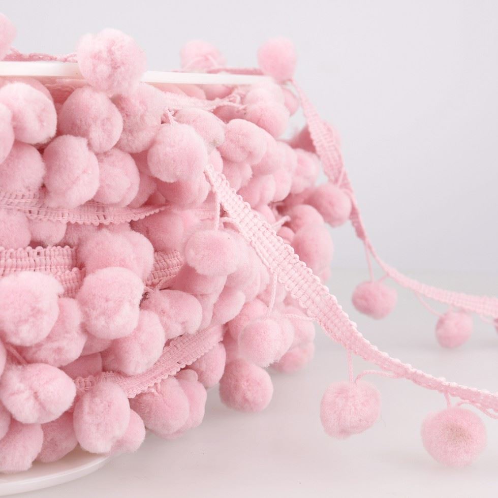 Stephanoise Pom Pom Trim Light Pink