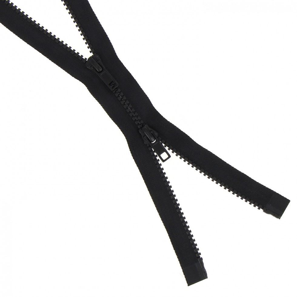 Milward Chunky 2 Way Open End Zips Black