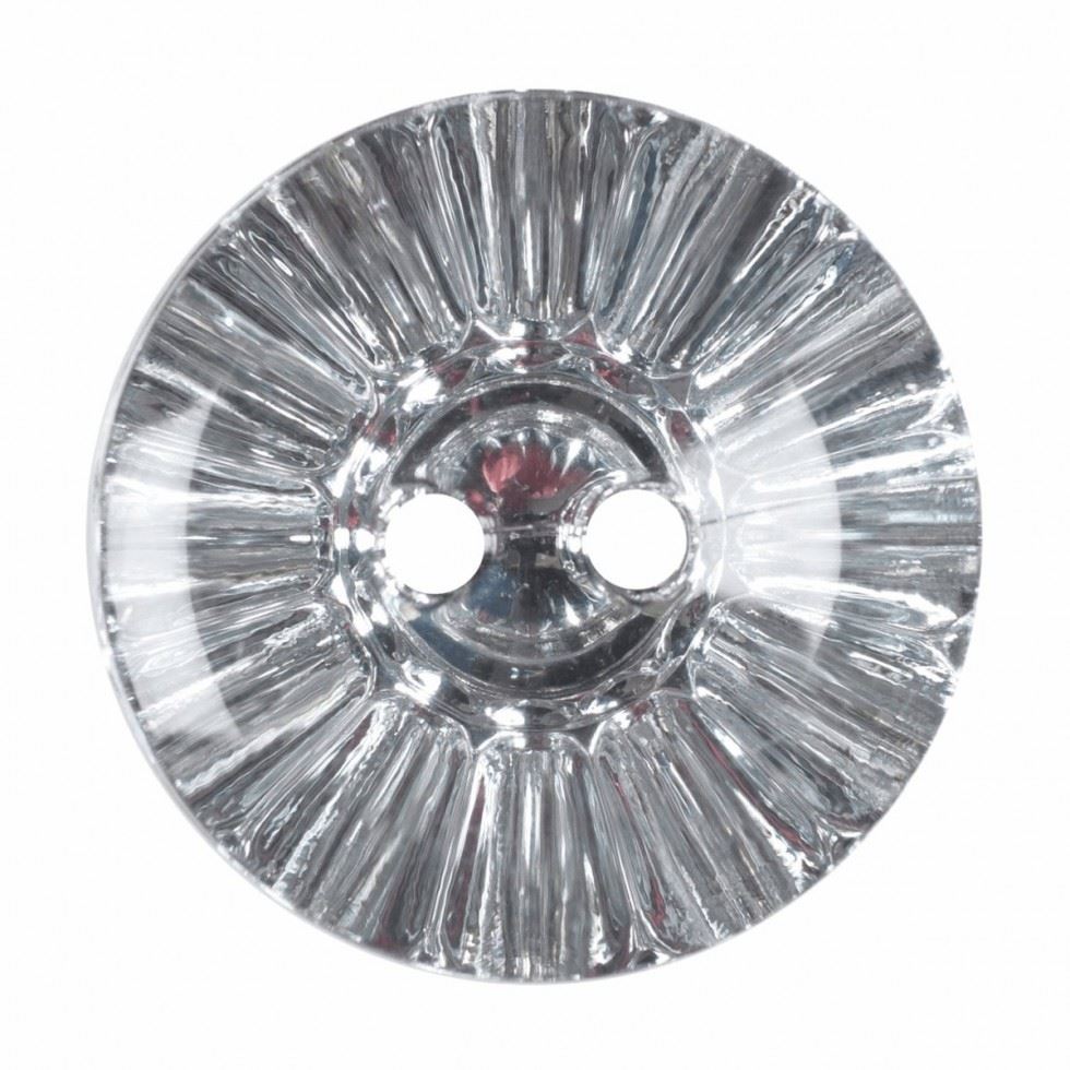 Hemline Clear Round Plastic Buttons