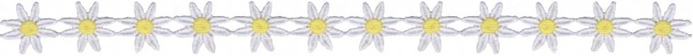 Simplicity White & Yellow Daisy Venice Lace Trim