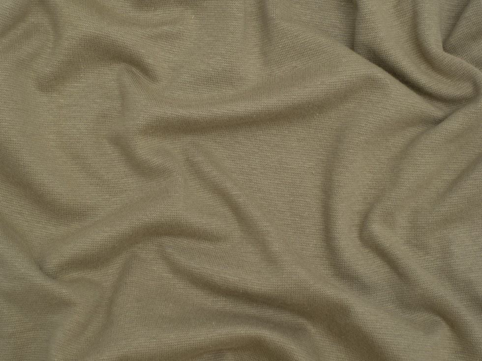 Minerva Core Range Khaki Baby Soft Tubular Ribbing Stretch Knit Fabric
