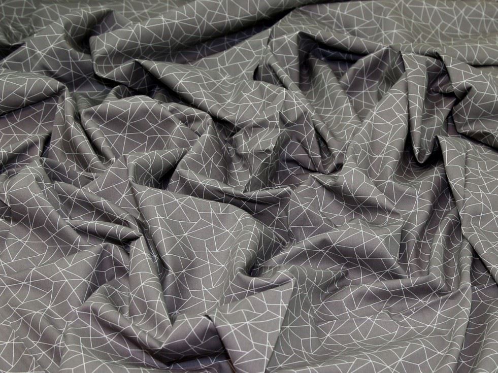 Grey Deadstock 100% Cotton Poplin Fabric