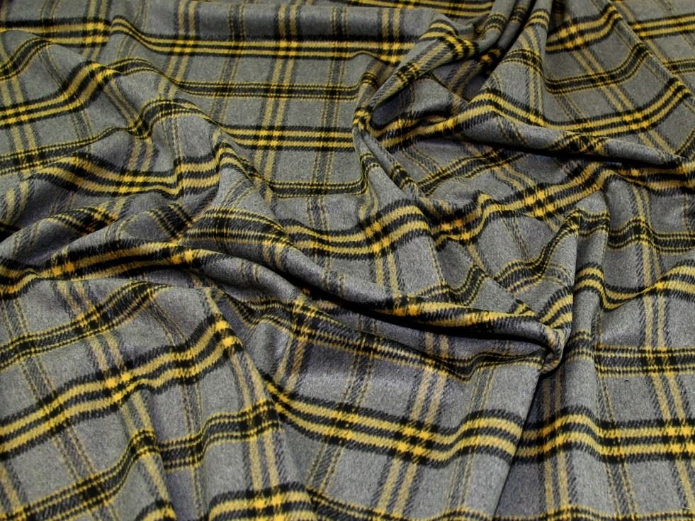 John Louden Grey Wool Blend Coating Fabric