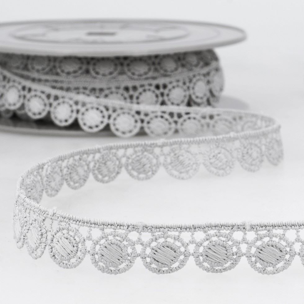 Stephanoise Guipure Lace Trim Light Grey