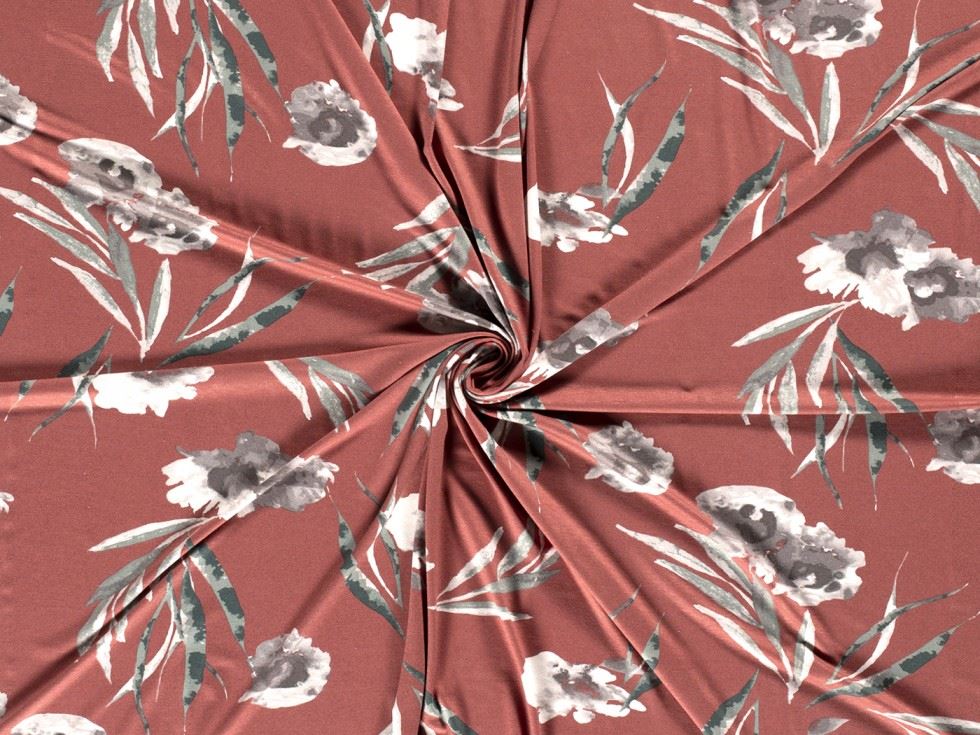 Viscose Jersey Stretch Knit Fabric Rose
 