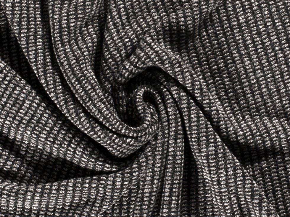 Woven Tweed Coating Fabric Black
 