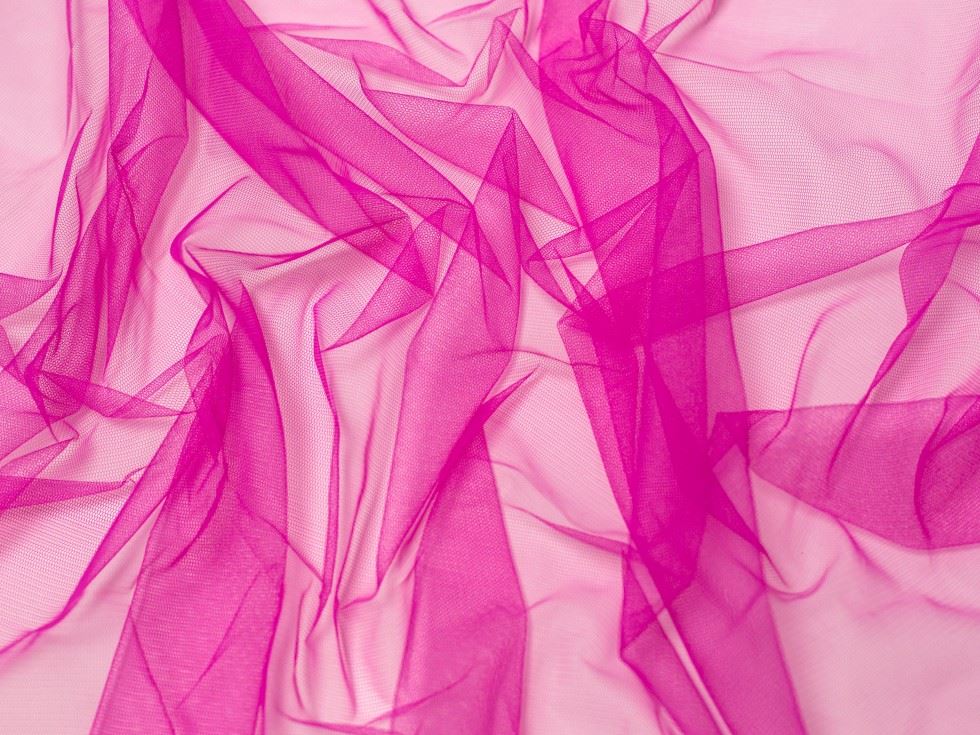 Minerva Core Range Dolce Vita Soft Italian Tulle Fabric Cerise
 