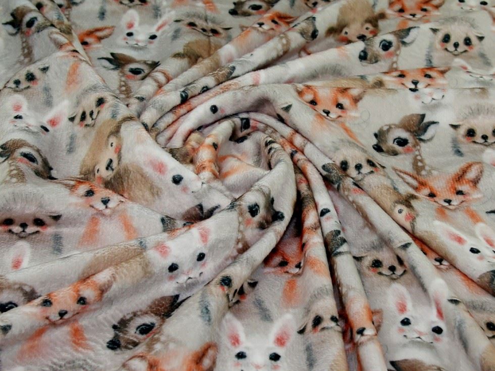 Beige Deadstock Plush Cuddle Fleece Fabric