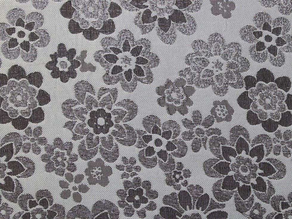 Taupe Deadstock Metallic Woven Brocade Fabric