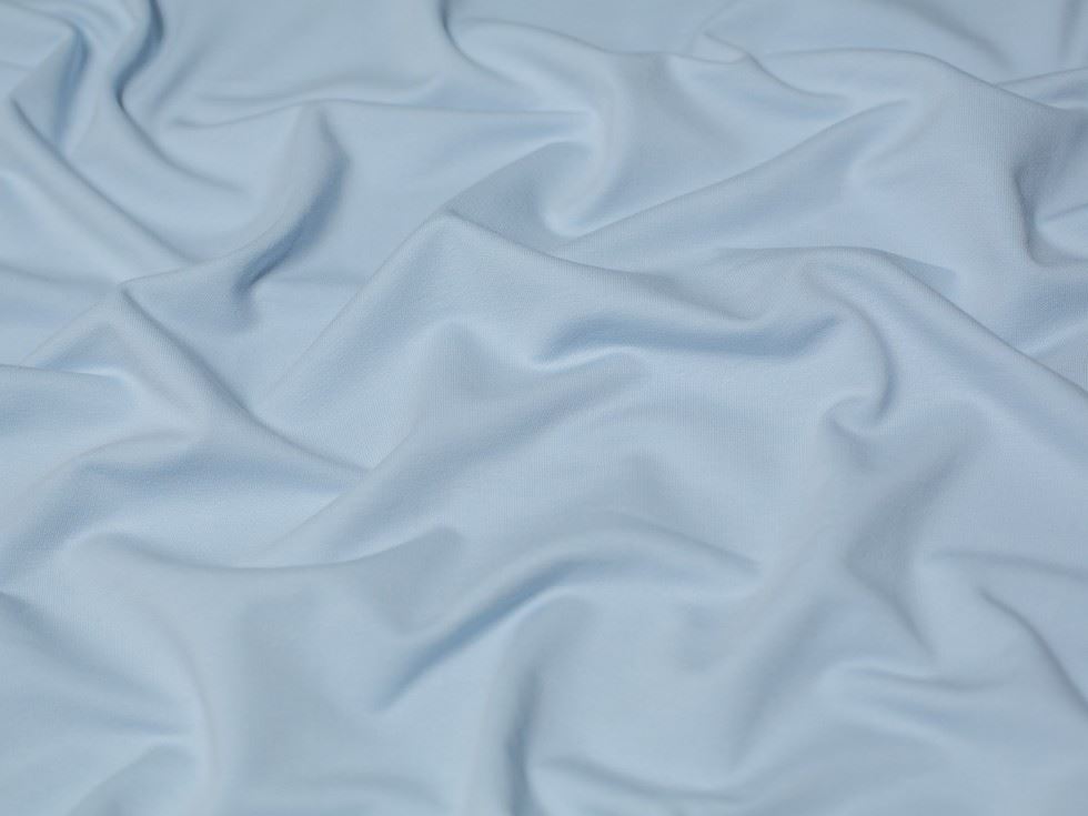 Minerva Core Range Light Blue Light Loop Back French Terry Stretch Knit Fabric