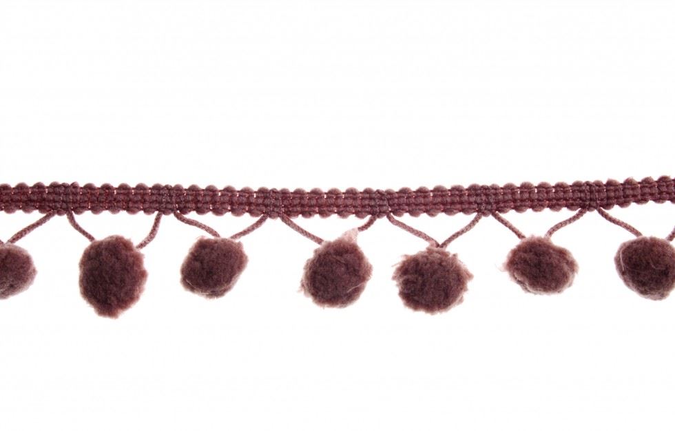 Essential Trimmings Pom Poms Trim (Value Roll) Mink Brown