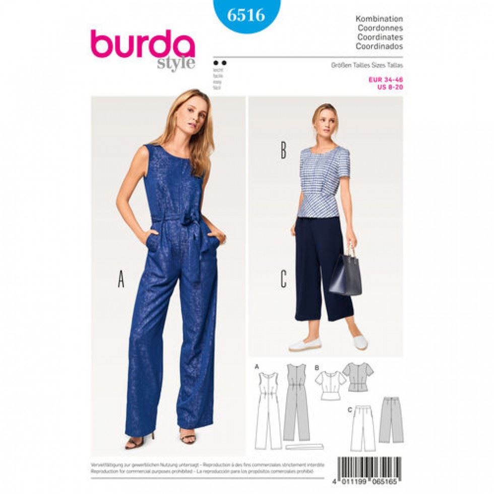 Burda Paper Sewing Pattern 6516
 