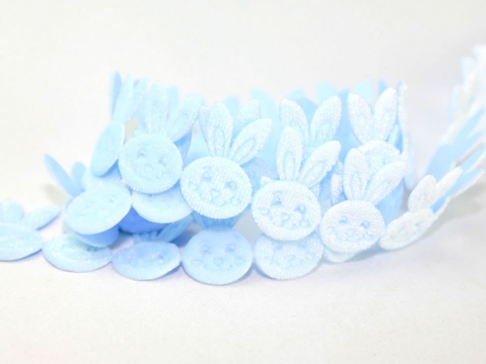 Blue Velvet Bunny Rabbit Trim (Value Roll)