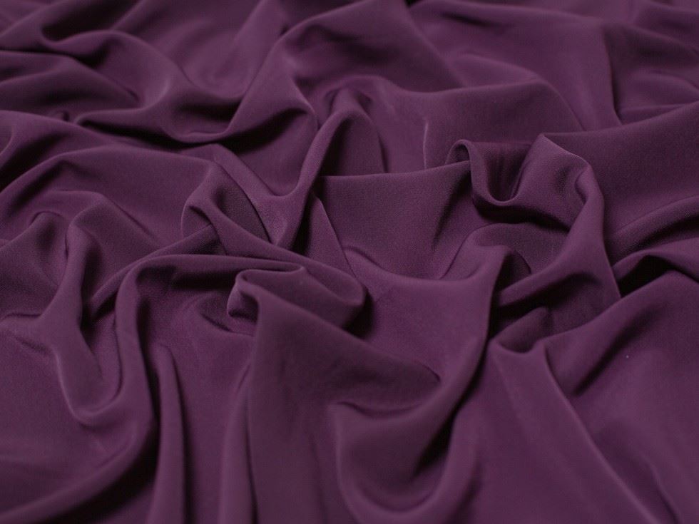 Minerva Core Range Damson Luxury Smooth Crepe Fabric