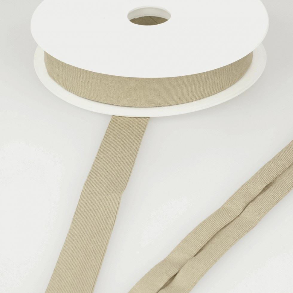 Stephanoise Viscose Jersey Bias Binding Tape Caramel