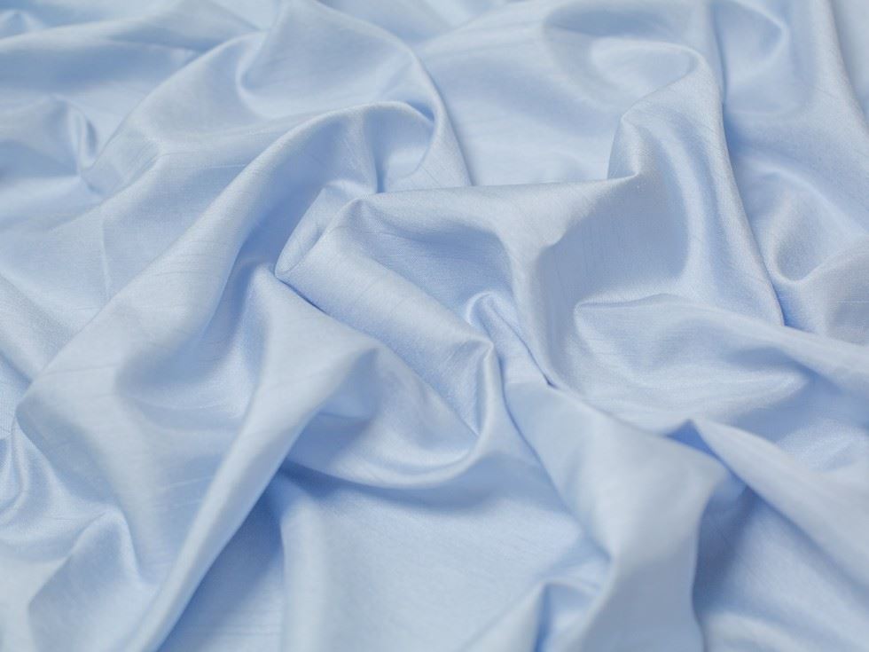 Satin Back Dupion Fabric Ice Blue
 