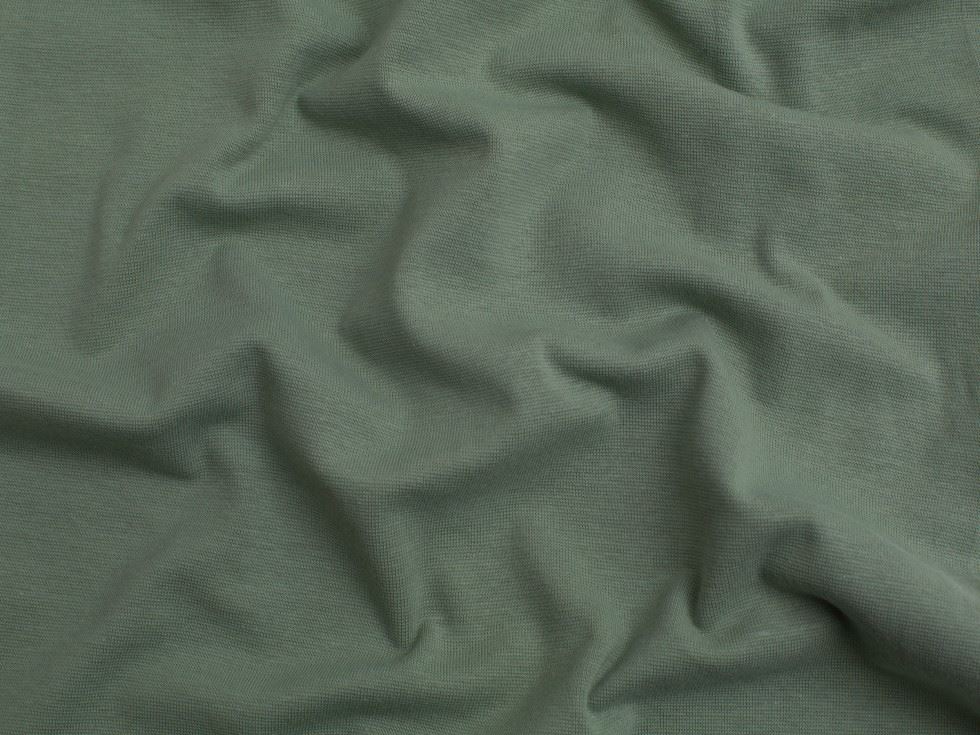 Minerva Core Range Duck Egg Organic Tubular Ribbing Stretch Knit Fabric