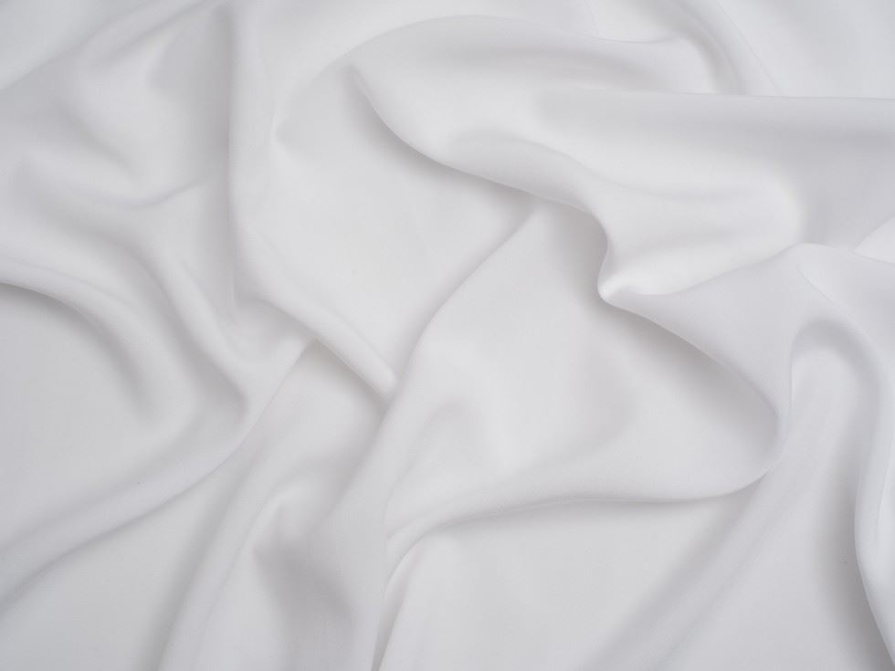 Minerva Core Range Snow Viscose Poplin Fabric