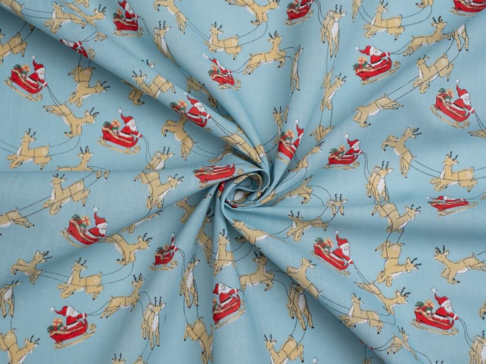 Sky Printed Polycotton Fabric