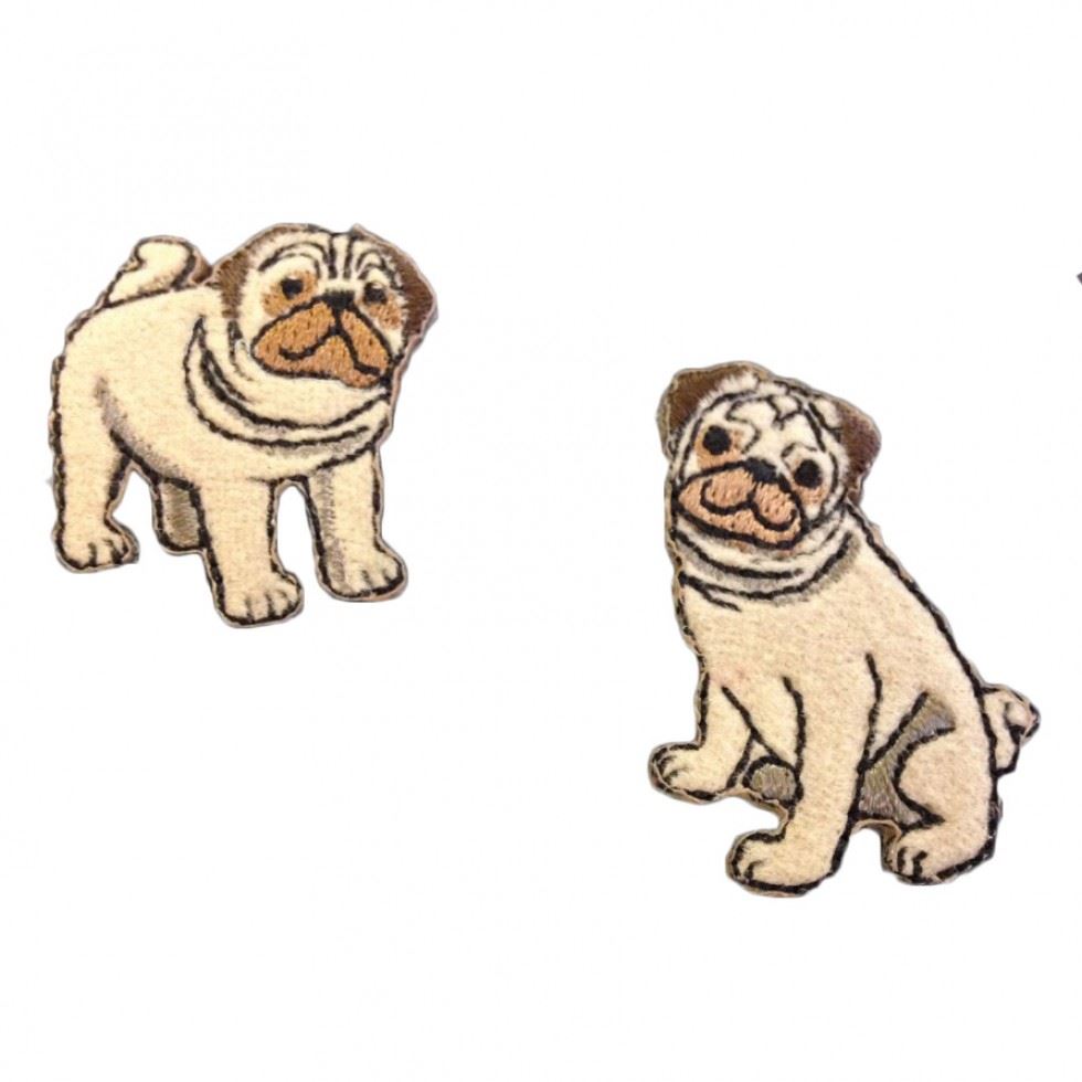 Craft Factory Patch Motif Pugs
 