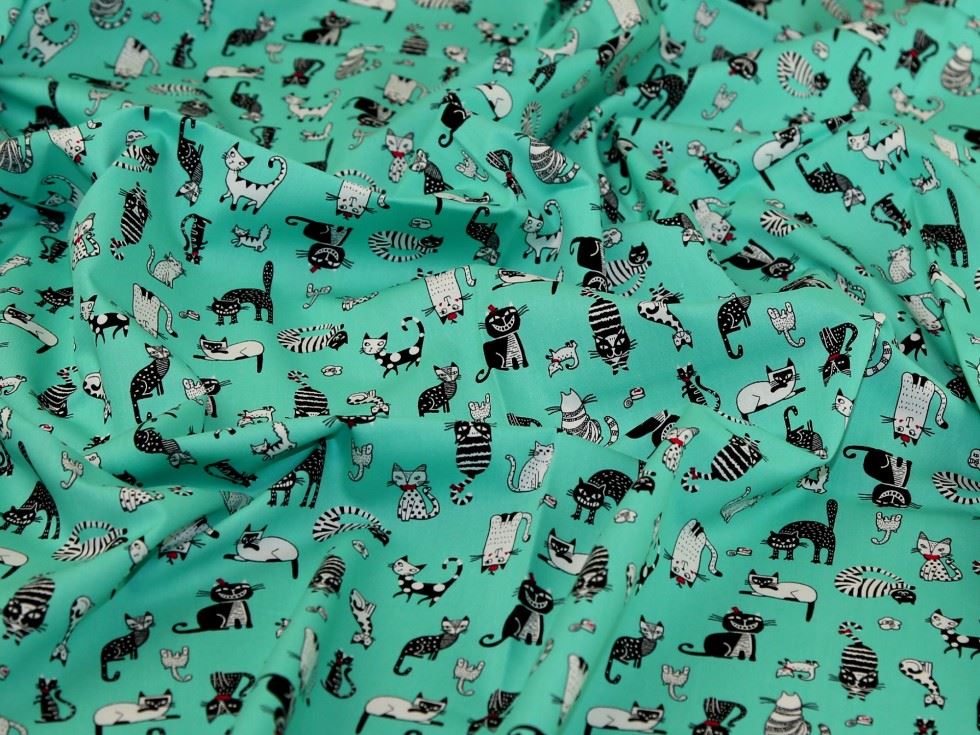 Rose and Hubble 100% Cotton Poplin Fabric Jade
 