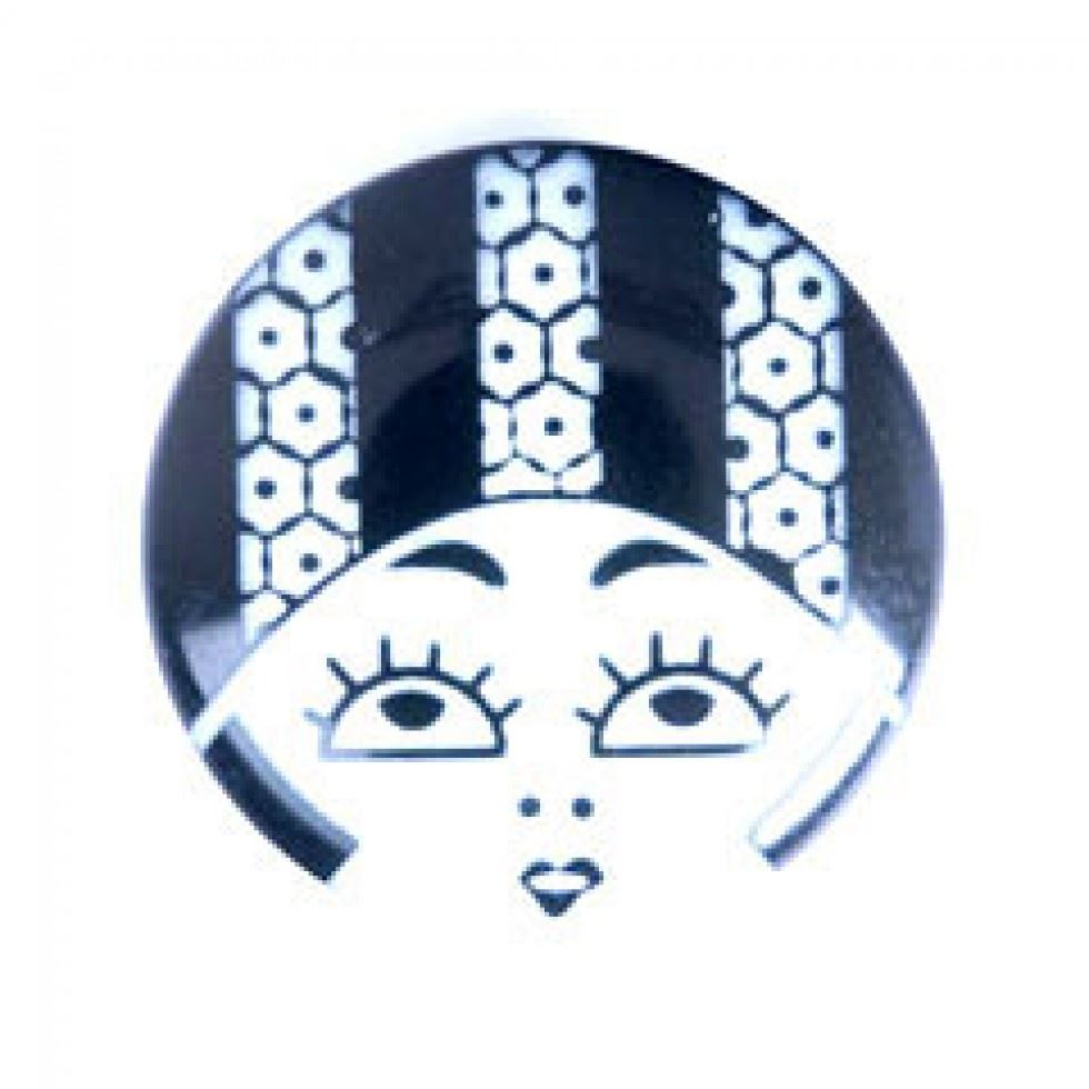 Trimits Black & White Art Deco Face Buttons
