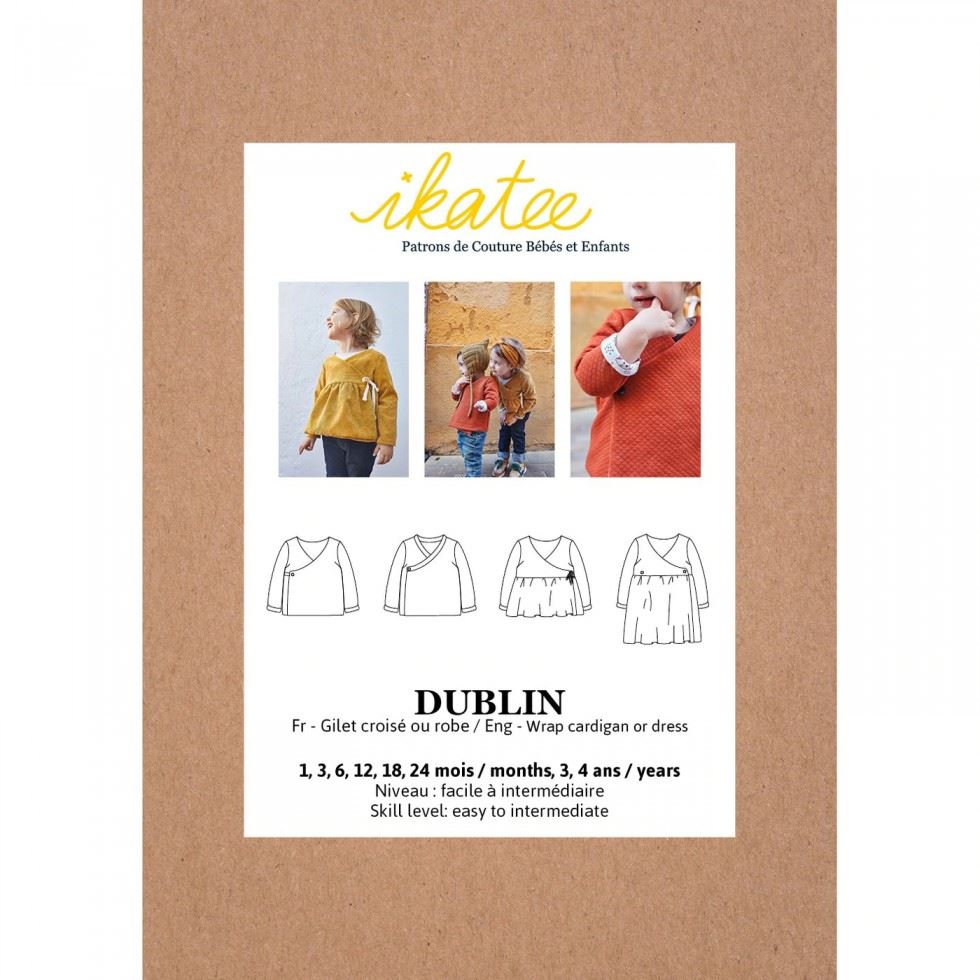 Ikatee Sewing Pattern Baby Dublin Cardigan & Dress