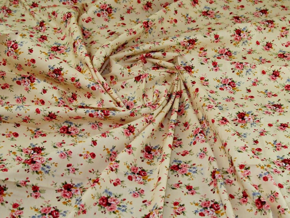 Deadstock 100% Cotton Poplin Fabric Cream
 