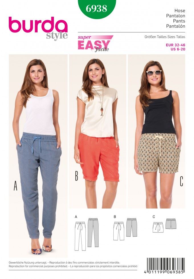 Burda Paper Sewing Pattern 6938
 