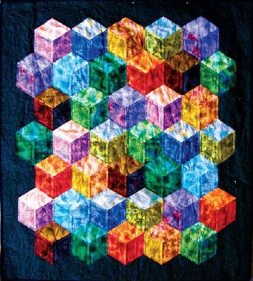 Paper Pieces EPP Quilting Pattern Tumbling Colors Wall Hanging
 