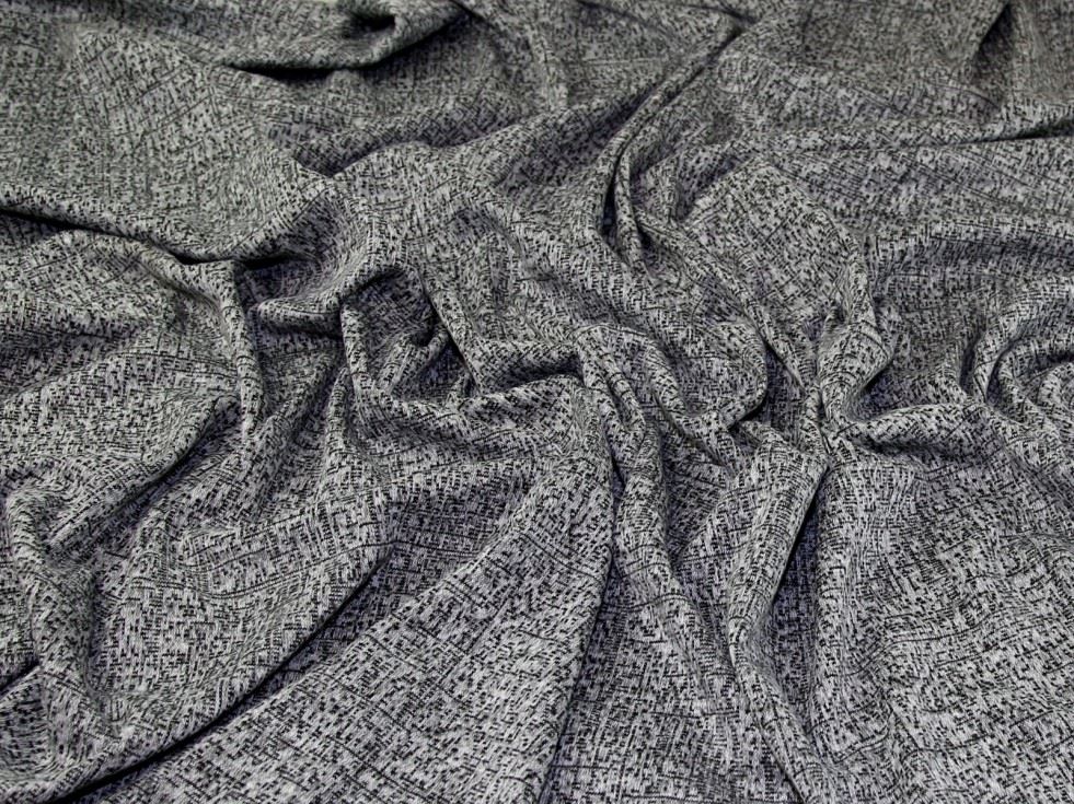 Grey Deadstock Soft Textured Stretch Knit Fabric
