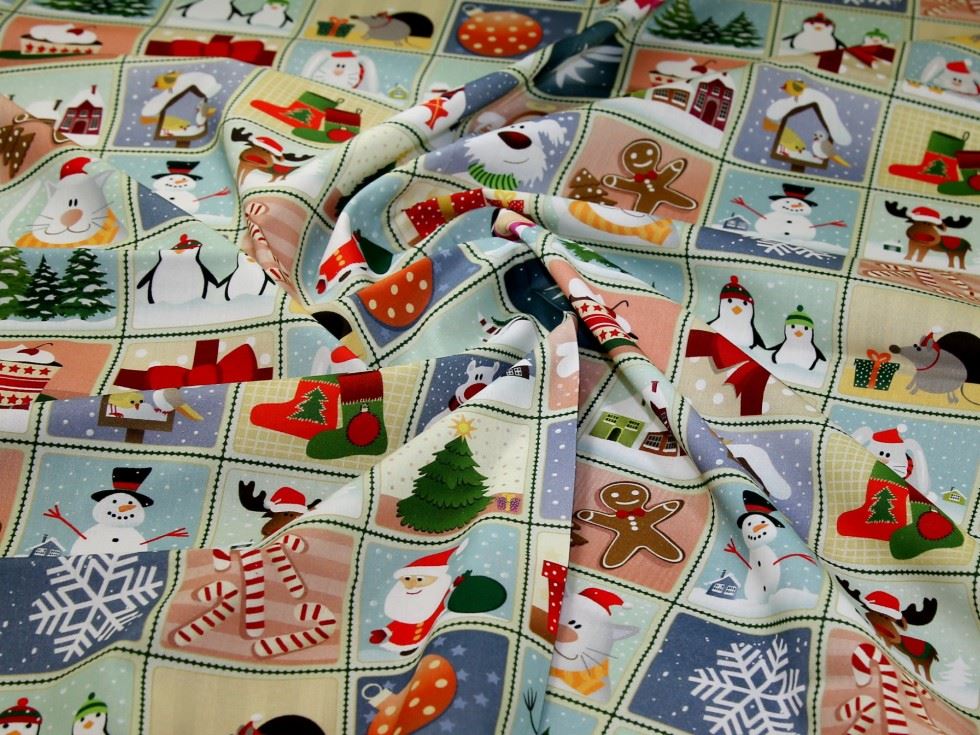 Multicoloured Deadstock 100% Cotton Fabric