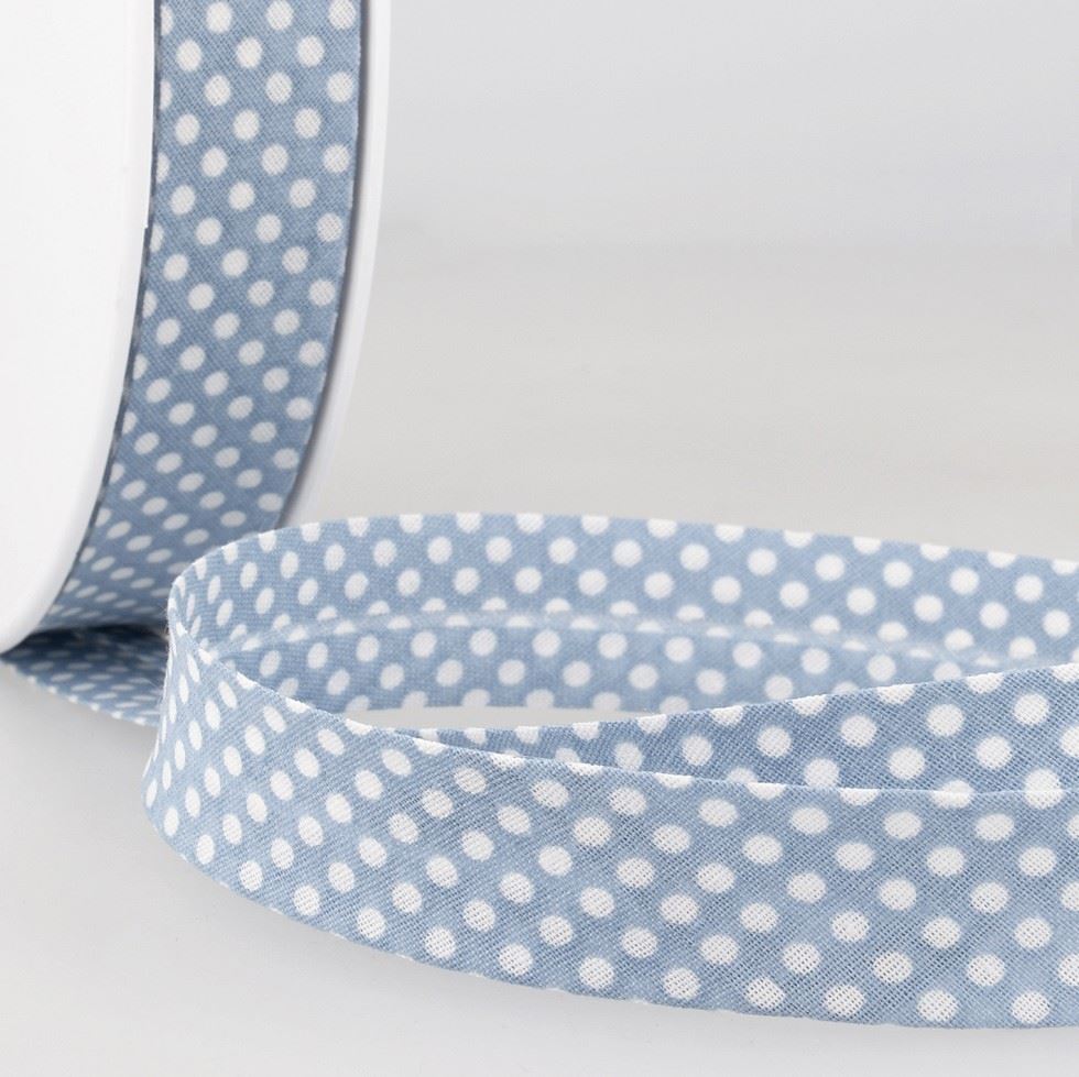 Stephanoise Dotty Bias Binding Tape Sky Blue
 