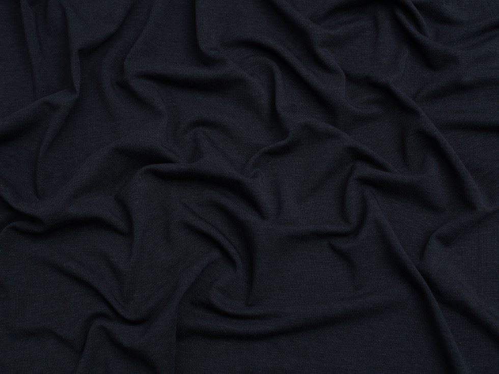 Minerva Core Range Bamboo Cotton Jersey Stretch Knit Fabric Navy Blue
 
