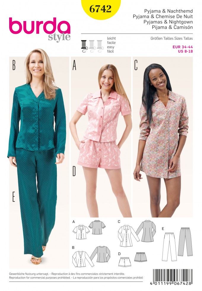 Burda Paper Sewing Pattern 6742
 