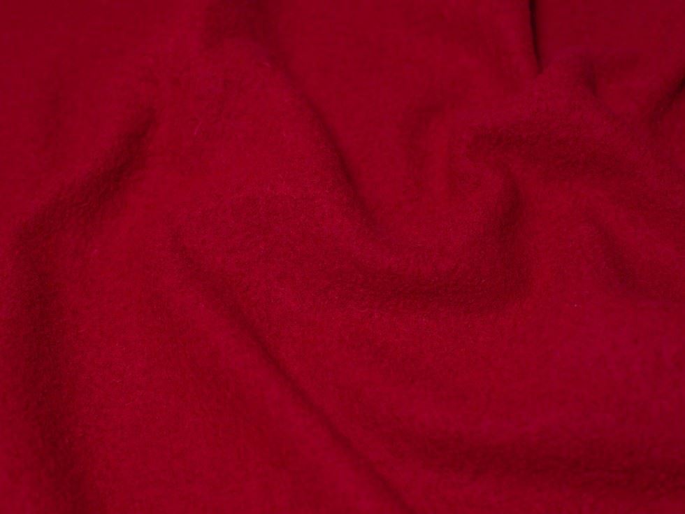 Minerva Core Range Red 100% Pure Boiled Wool Coating Fabric