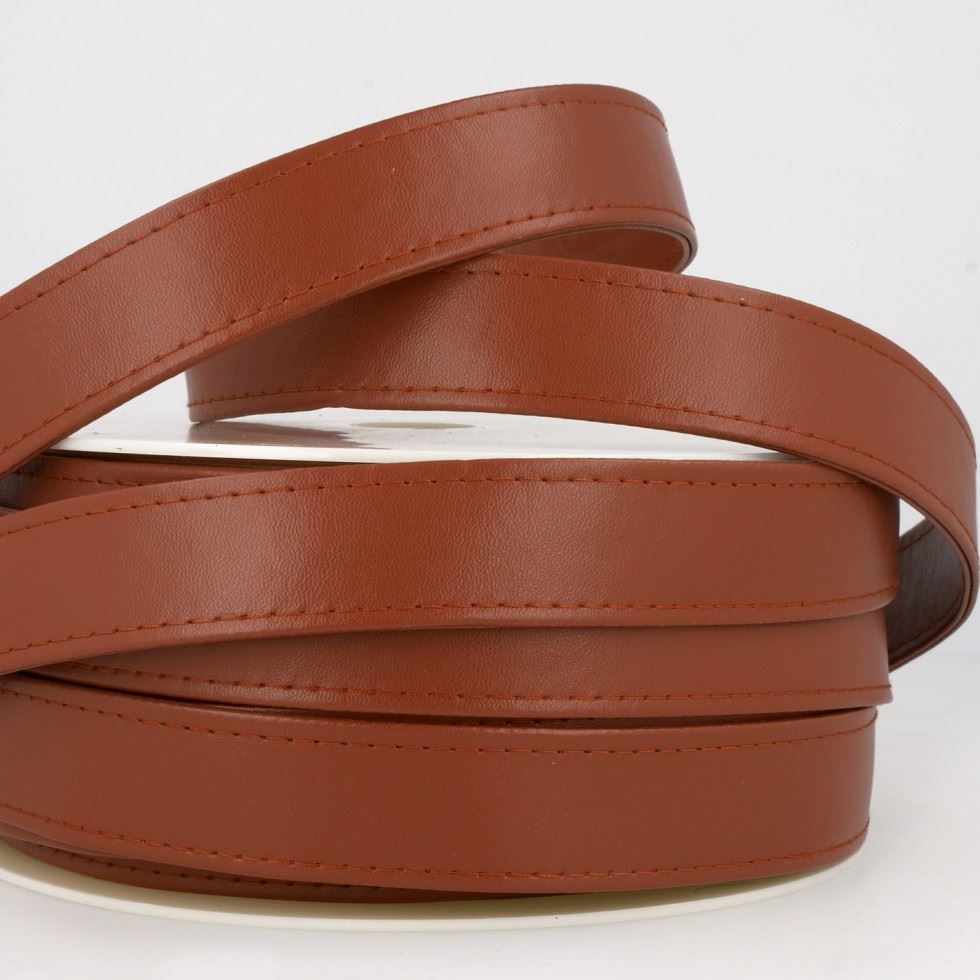 Stephanoise Faux Leather Webbing Chocolate Brown
 