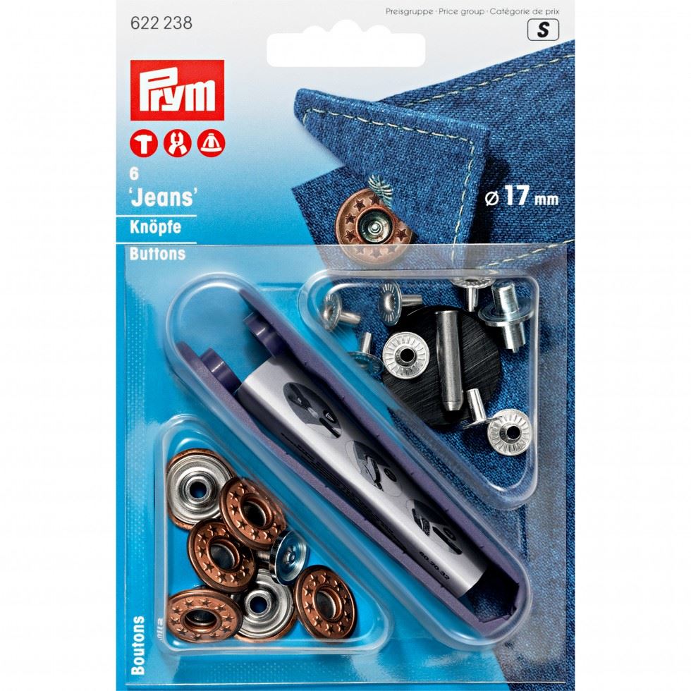 Prym Antique Bronze Jeans Buttons