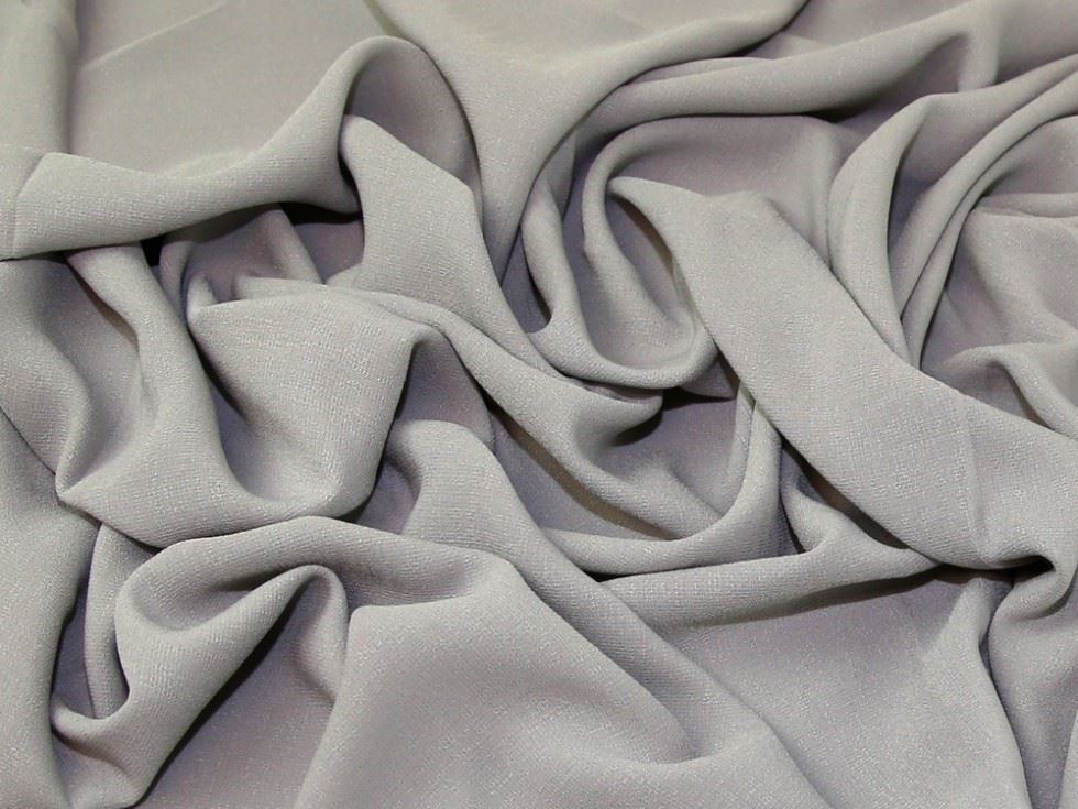 Deadstock Ripple Crepe Fabric Silver
 