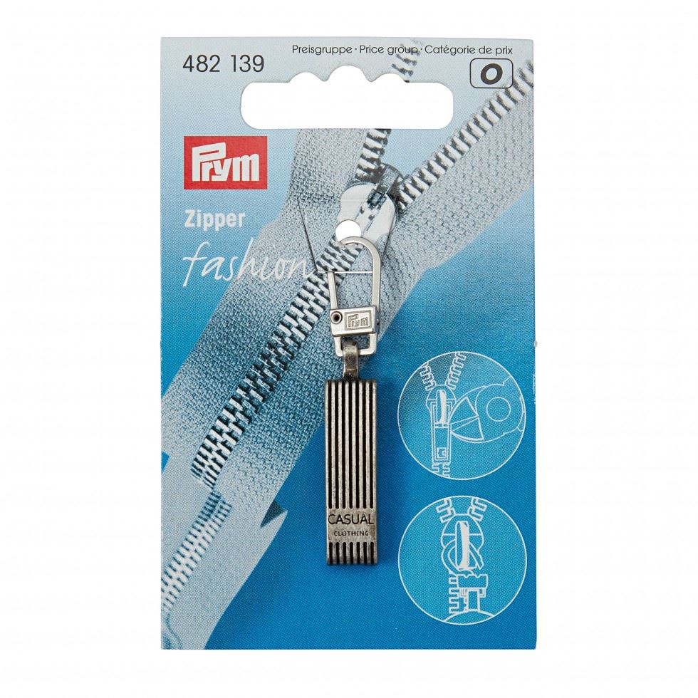 Prym Zip Puller Antique Silver